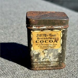 Antique Chocolate Tin McNess Breakfast Cocoa
